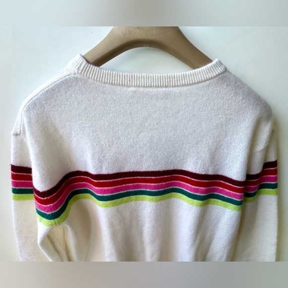 NWT Marine Layer 100% Cashmere Harper Sweater in Multi Stripe, XS - Picture 13 of 16